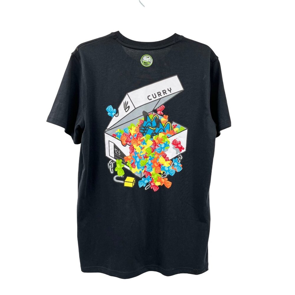 Stephen Curry x Sour Patch Kids Black Graphic Tee Mens S UA 1374215 Used Basketb - Picture 4 of 11